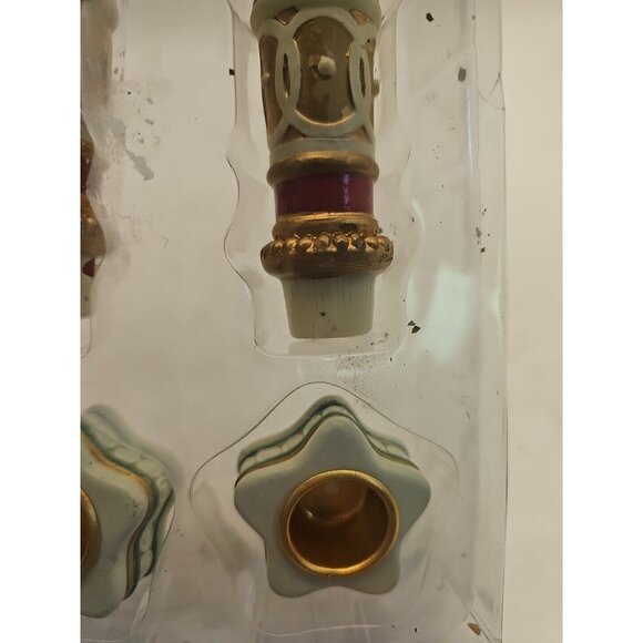 VTG AMSCAN HOLIDAY ANGEL CANDLE SET OF 2 10" CHRISTMAS #449407 HAND PAINTED - Picture 6 of 7